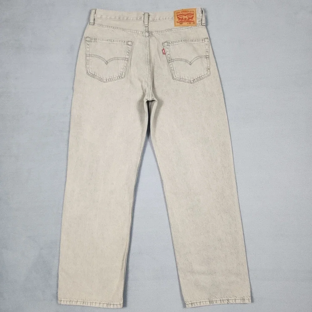 Levi's 565 Jeans Mens 32x30 Light Acid Wash Wide Leg Baggy Denim Y2K